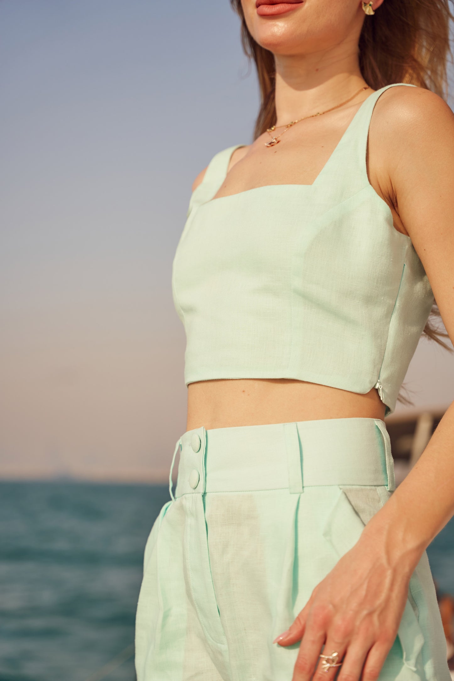 Linen Crop Top IRIS