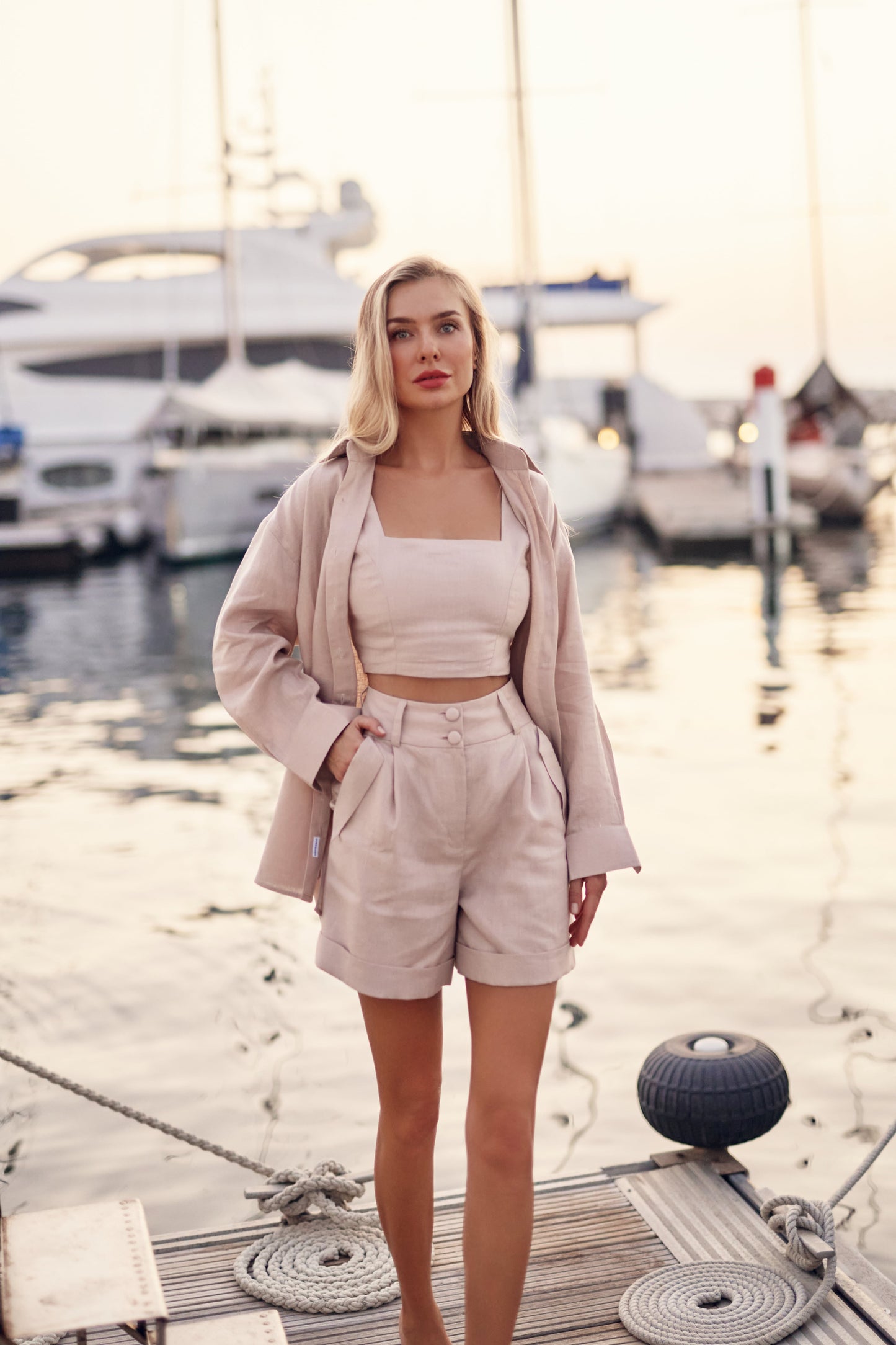 Linen Crop Top IRIS
