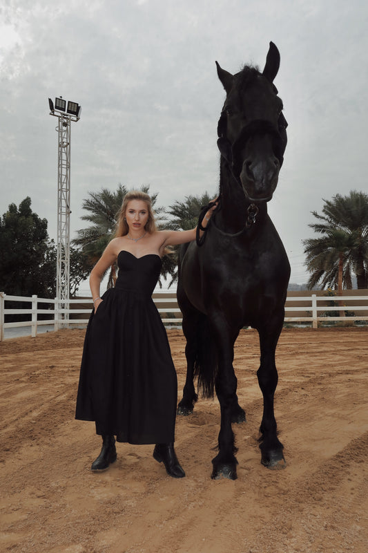 Linen Corset Midi Dress HANNA