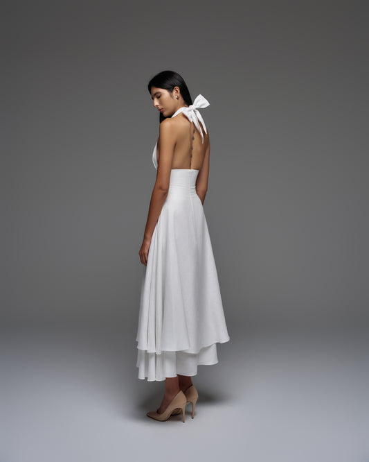 Linen Midi Dress MARILYN