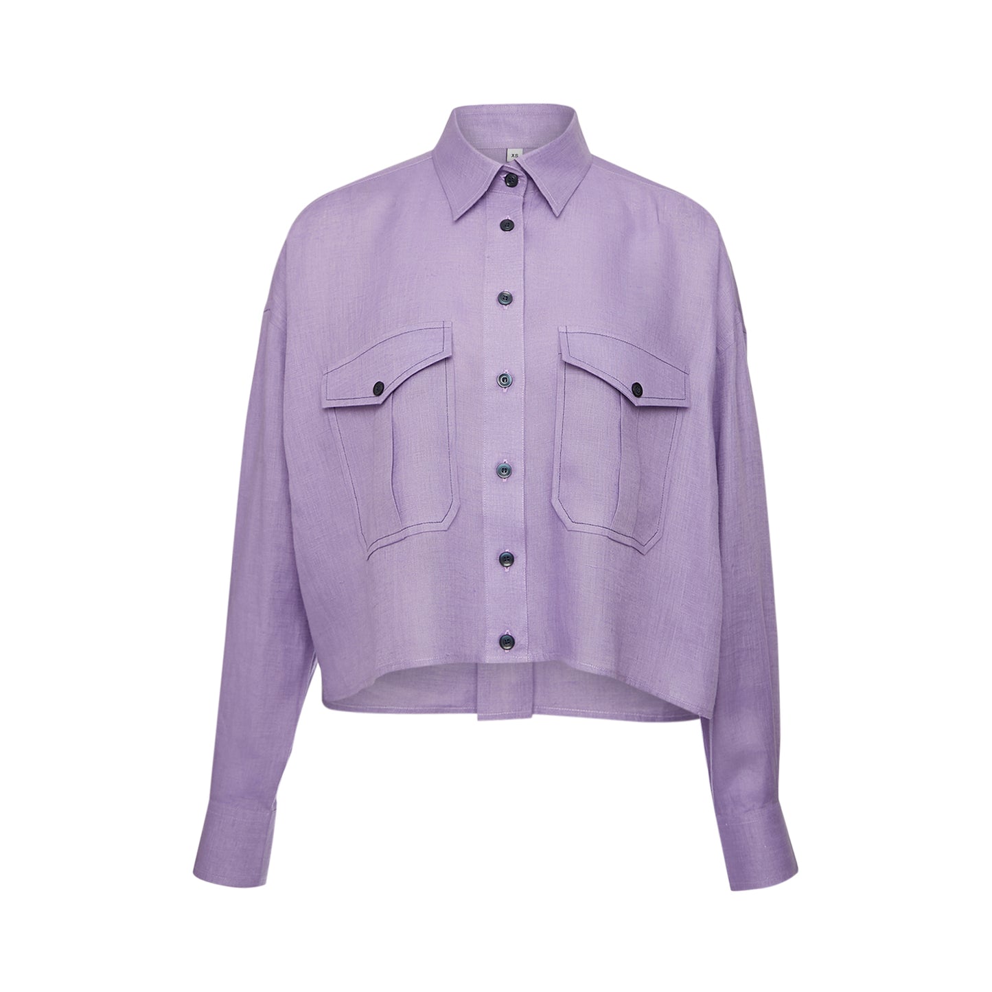 Linen Oversized Cropped Shirt MARTINA