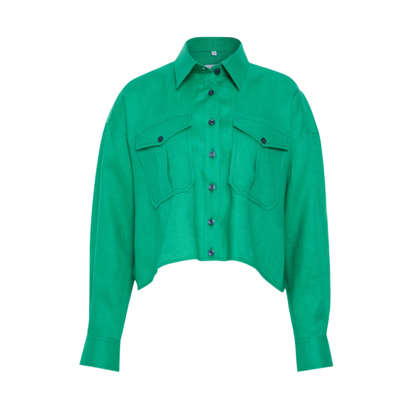 Linen Oversized Cropped Shirt MARTINA