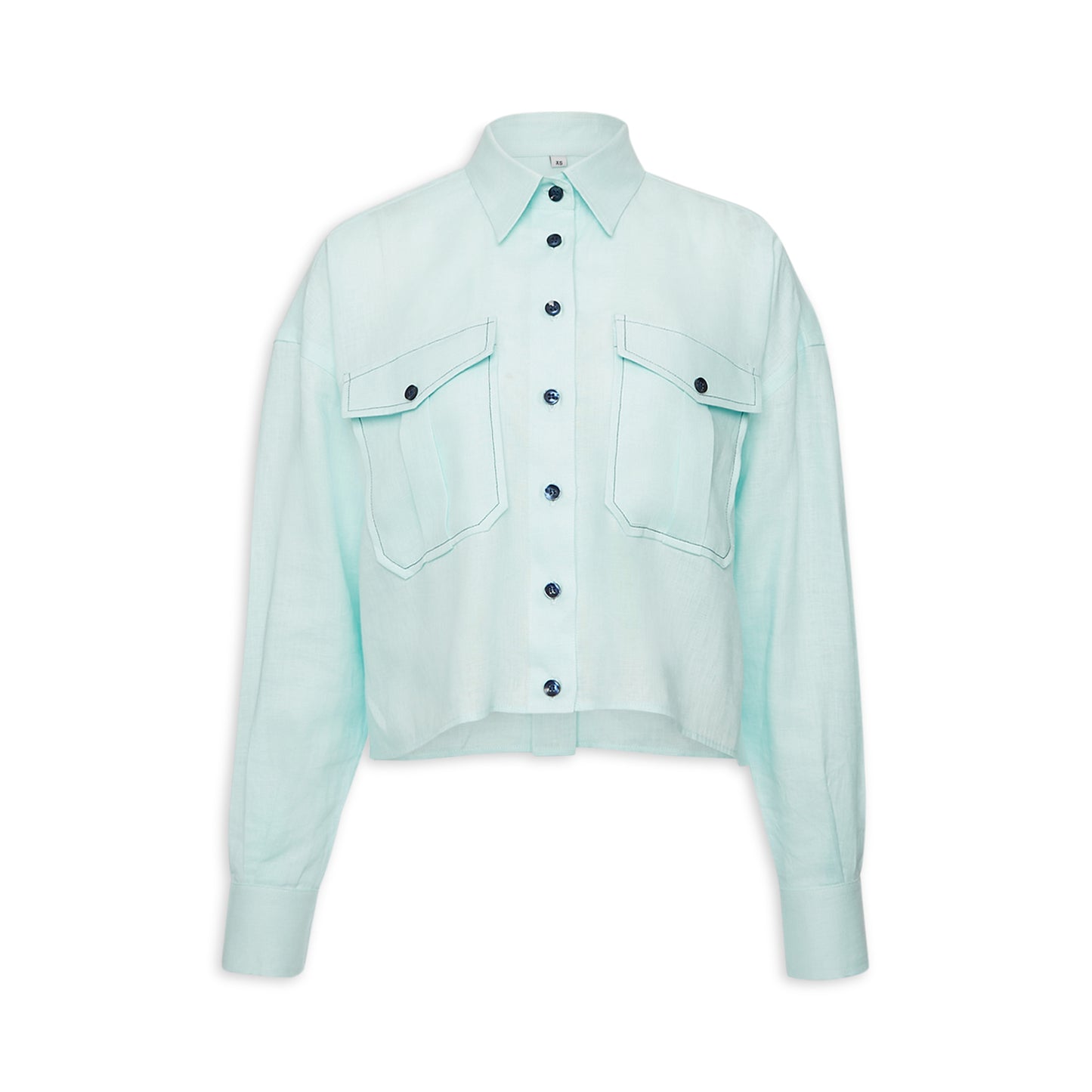 Linen Oversized Cropped Shirt MARTINA