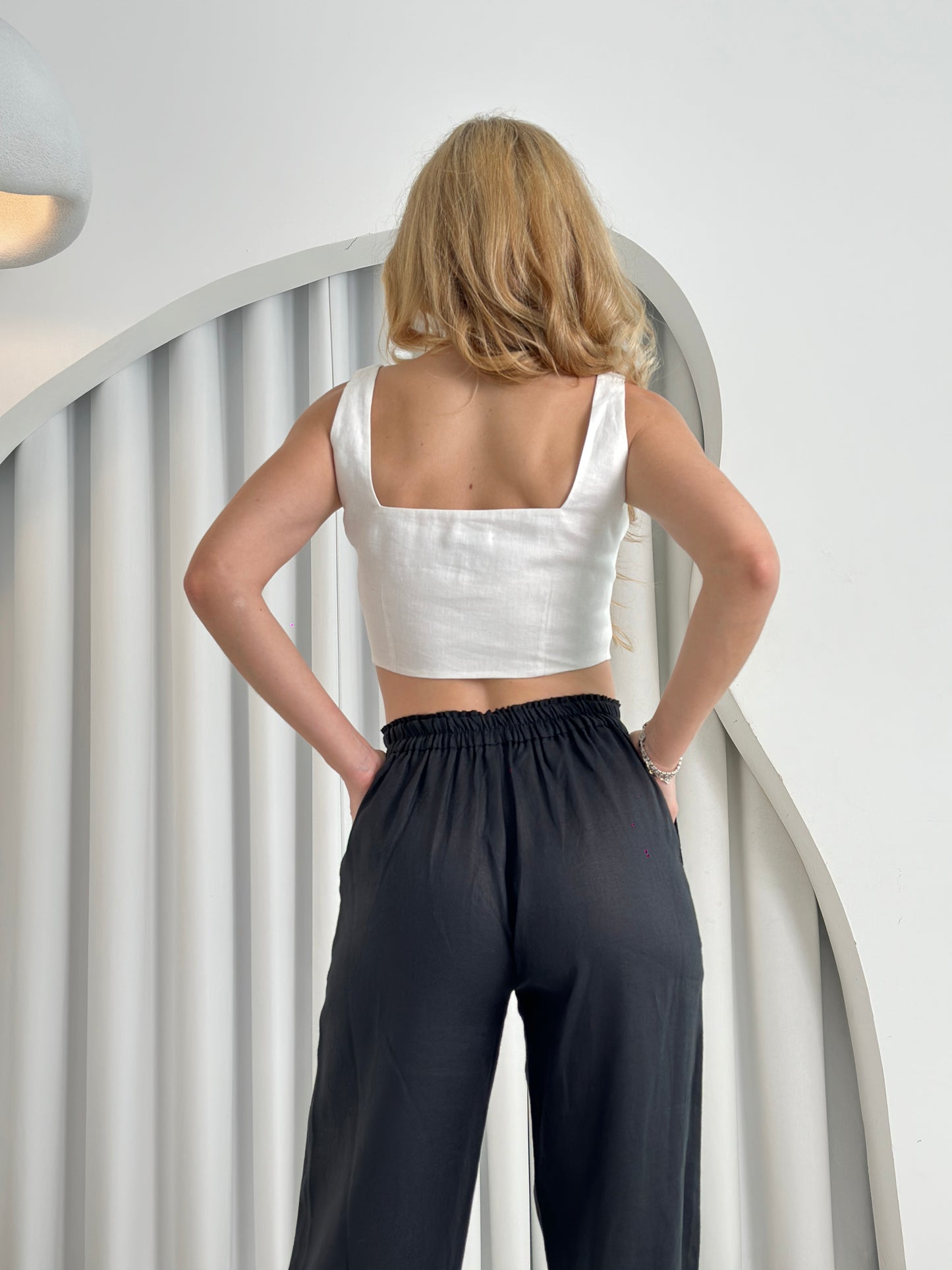 Linen Crop Top IRIS