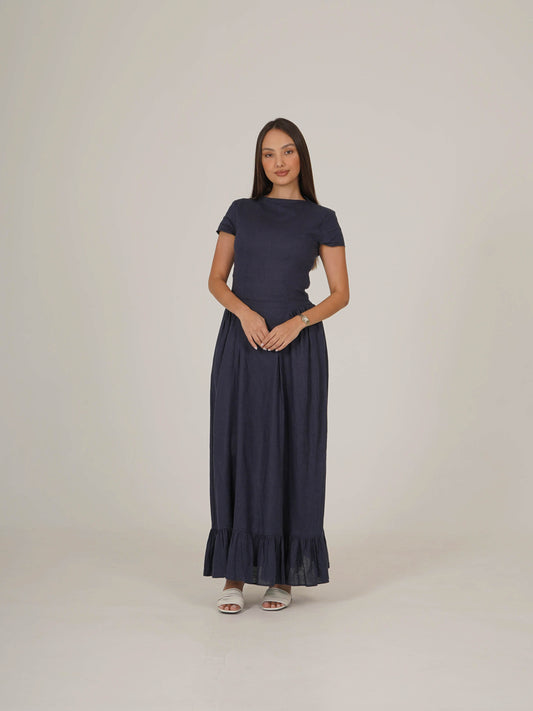 Linen Midi Dress  RAISA