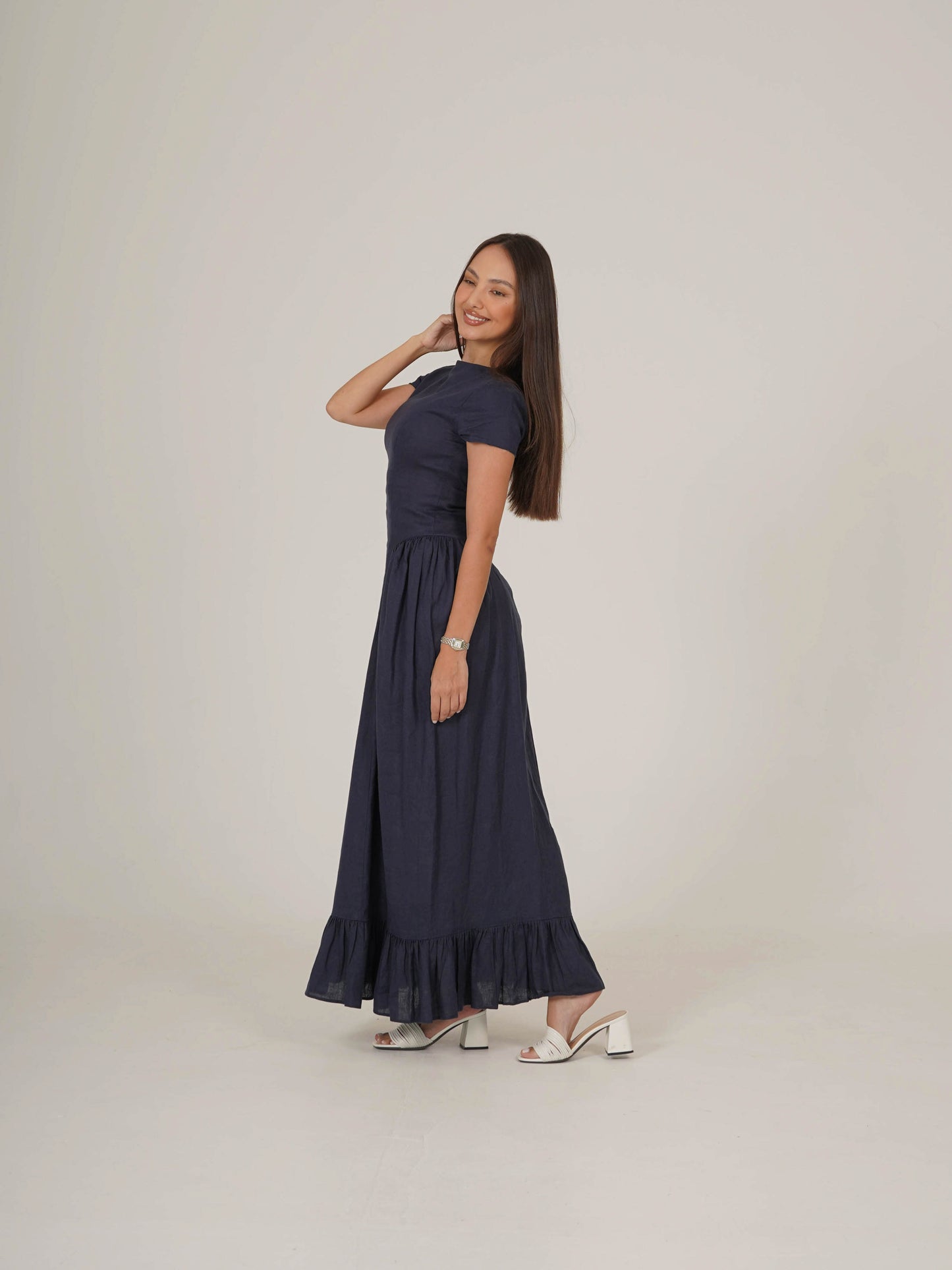 Linen Midi Dress  RAISA