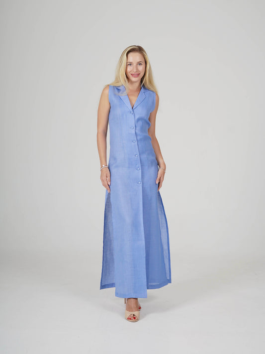 Linen Midi Dress  ODRIYANA