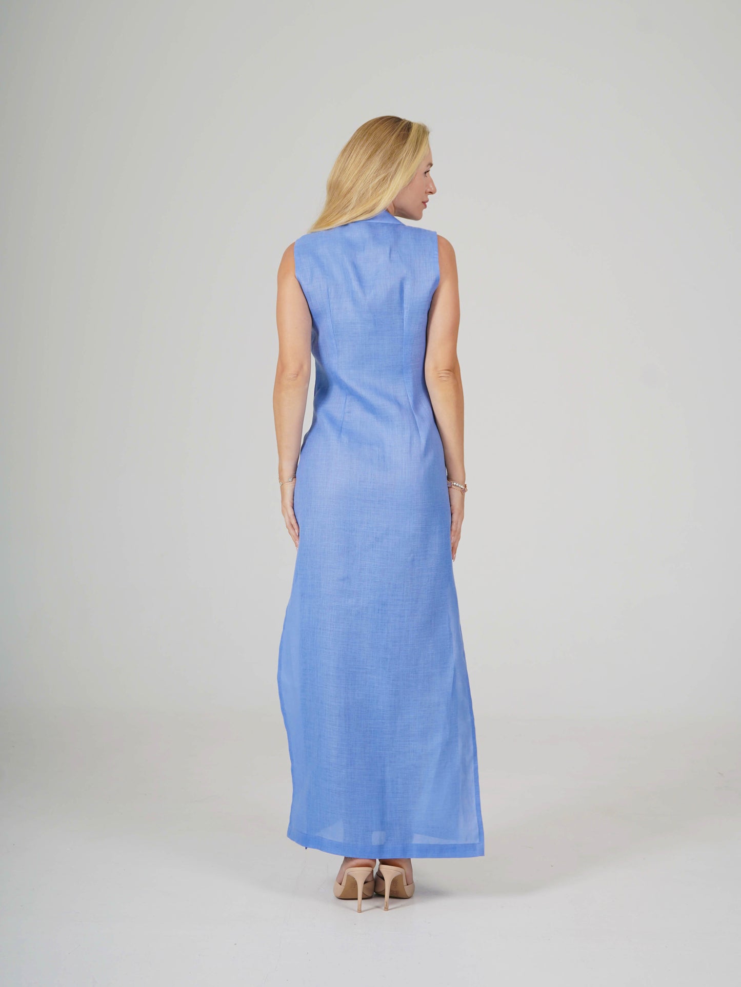 Linen Midi Dress  ODRIYANA