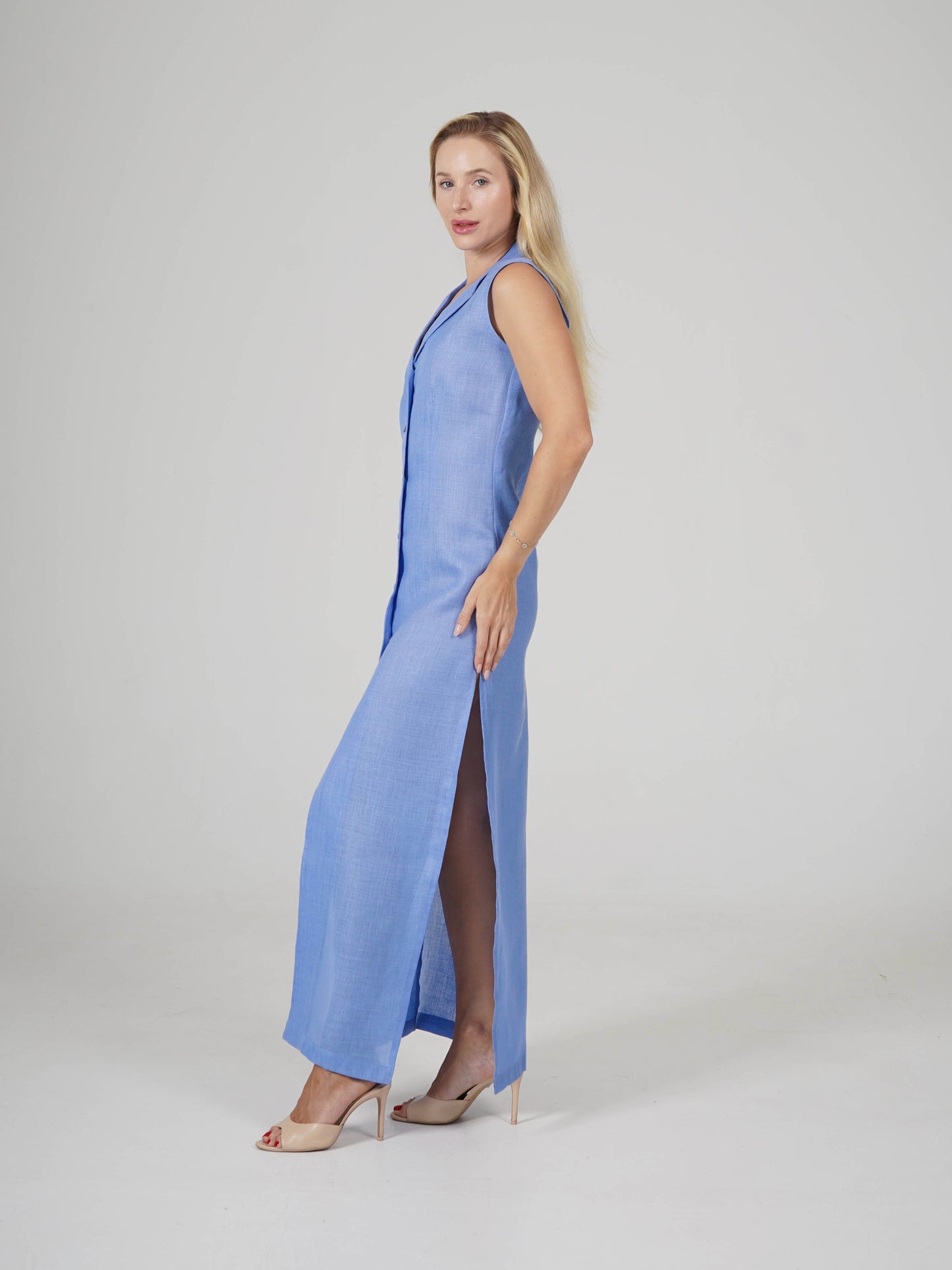 Linen Midi Dress  ODRIYANA