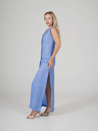 Linen Midi Dress  ODRIYANA