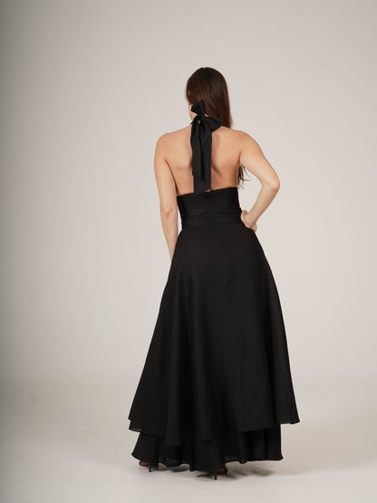 Linen Midi Dress MARILYN
