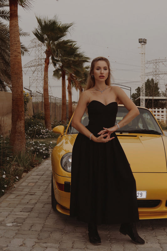 Linen Corset Midi Dress  HANNA