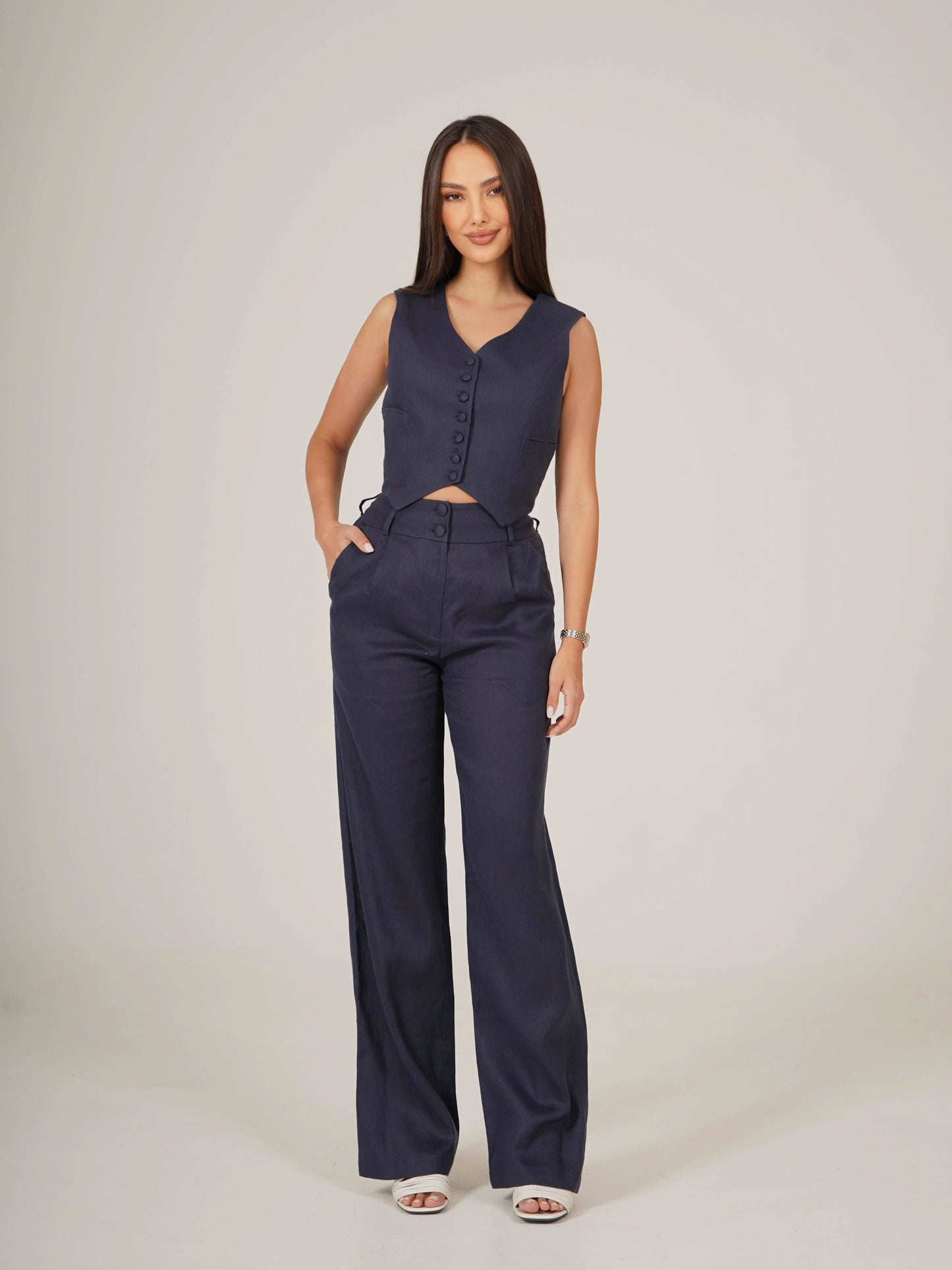 Linen Vest NATALIE