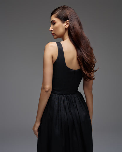 Linen Corset Midi Dress DIANA