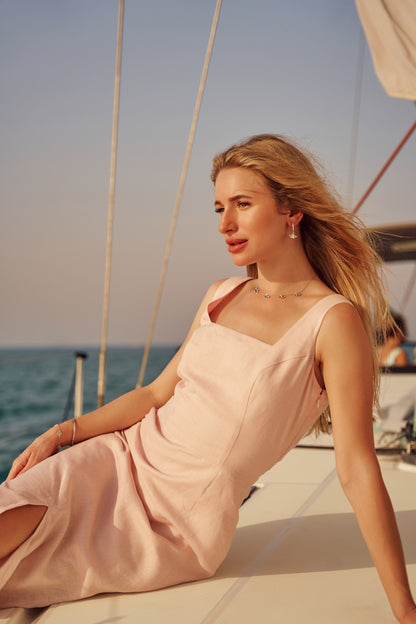 Linen Midi Dress MARINA