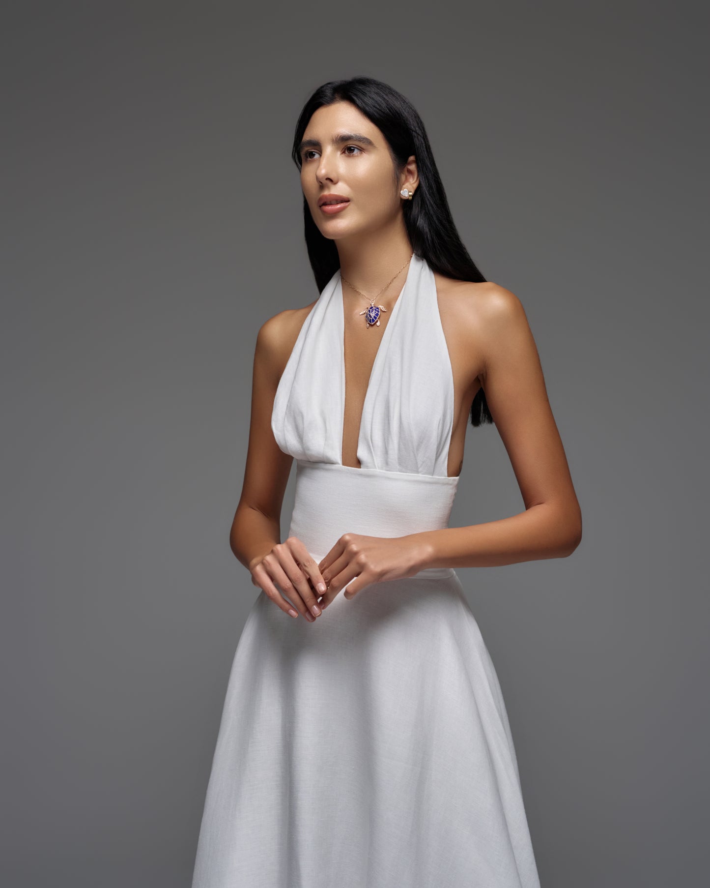 Linen Midi Dress MARILYN
