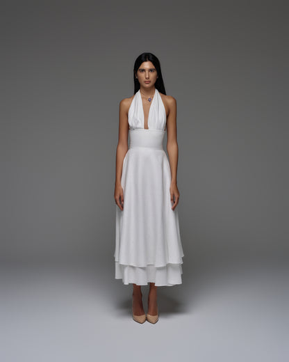Linen Midi Dress MARILYN
