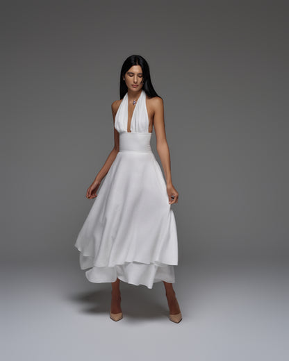 Linen Midi Dress MARILYN