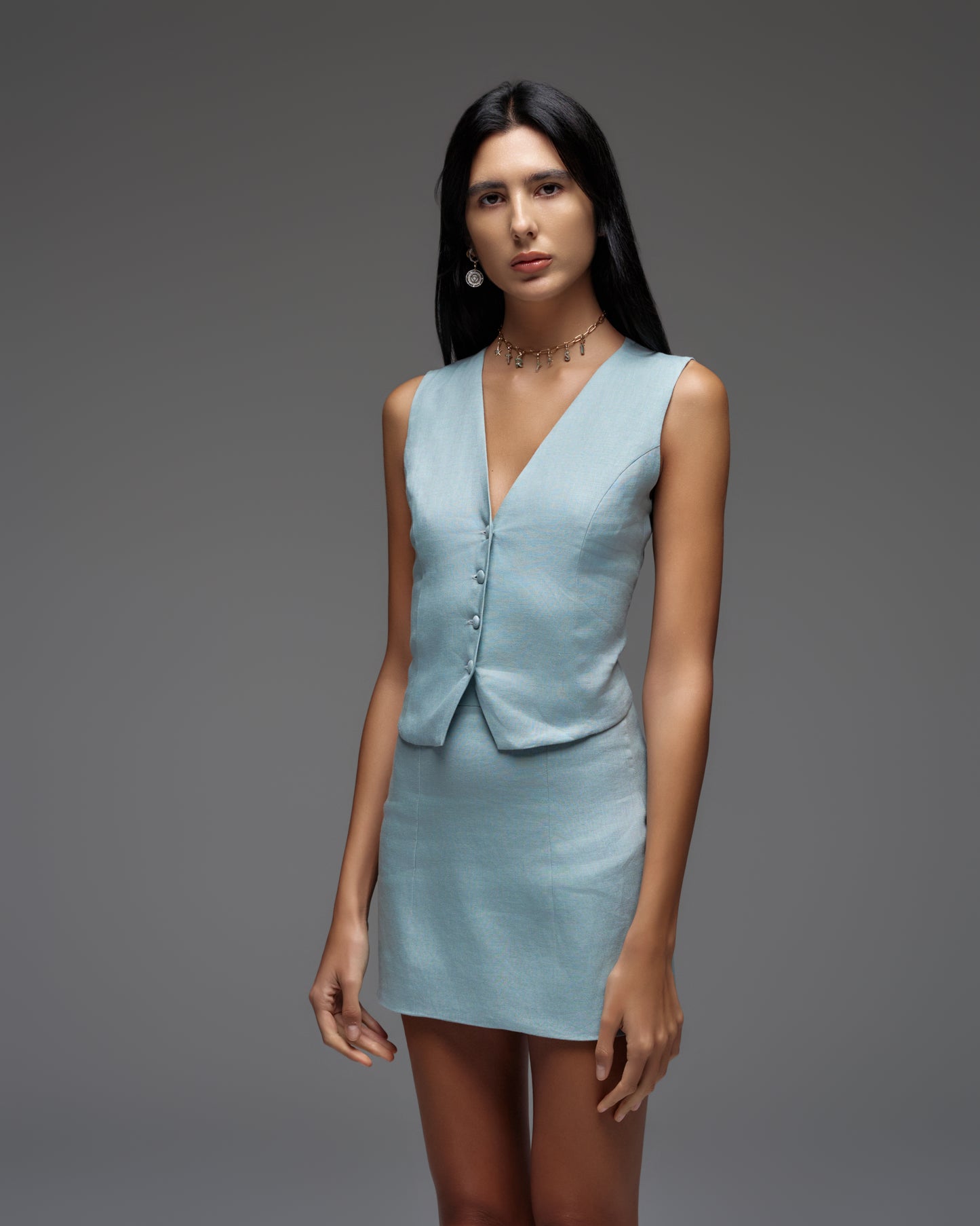 Linen Mini Skirt ARIELLA