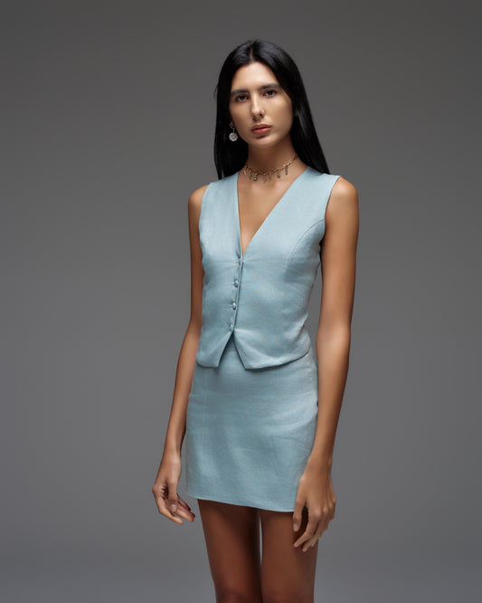 Linen Mini Skirt ARIELLA