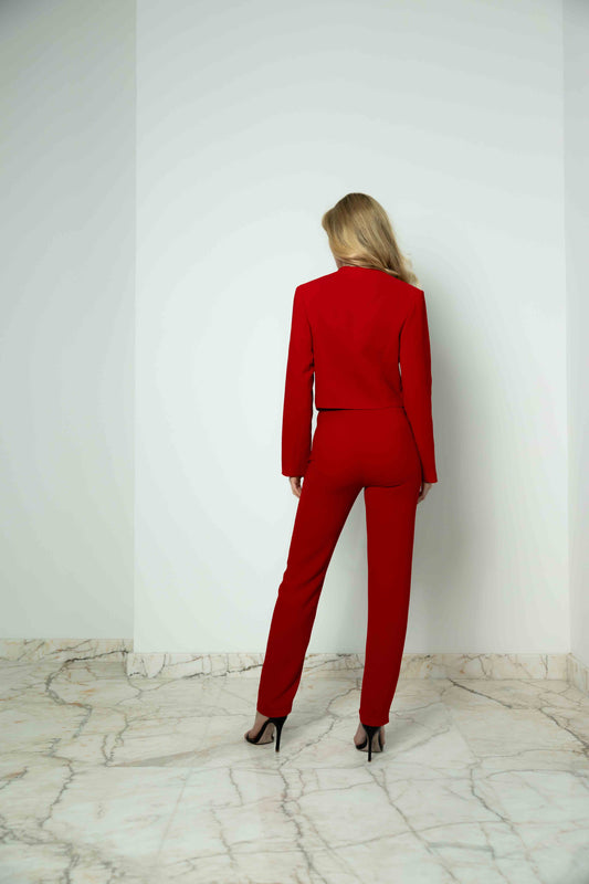 Red Crepe Jacket