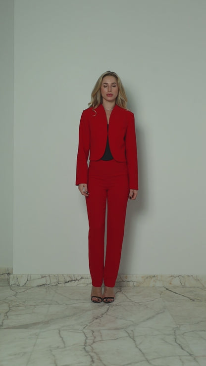 Red Crepe Jacket
